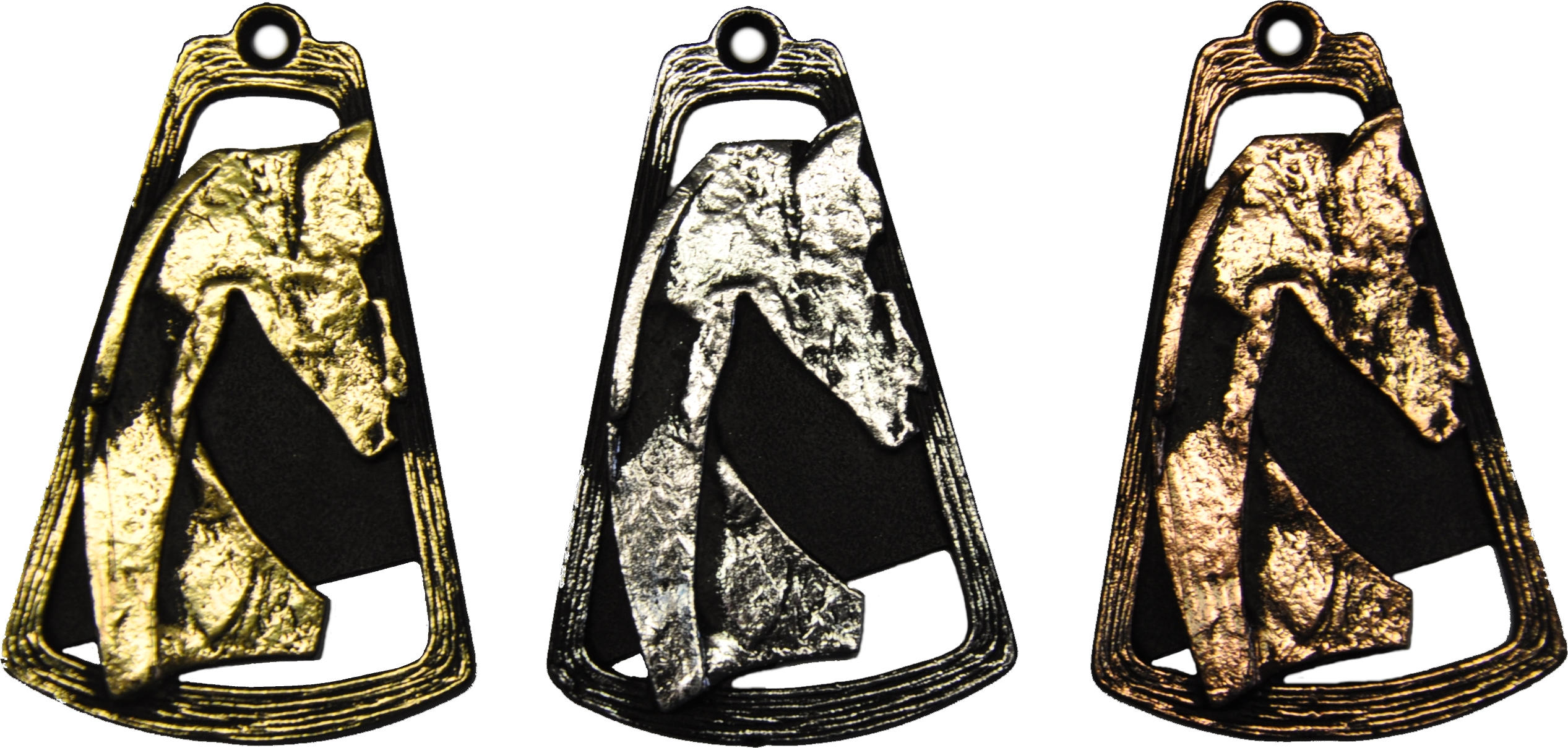 Paard Medaille goud-zilver-brons MTL762